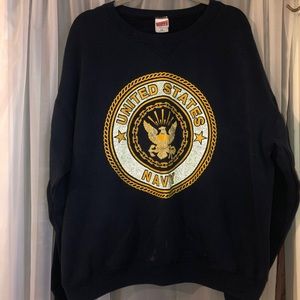 Navy blue Navy vintage Crewneck
